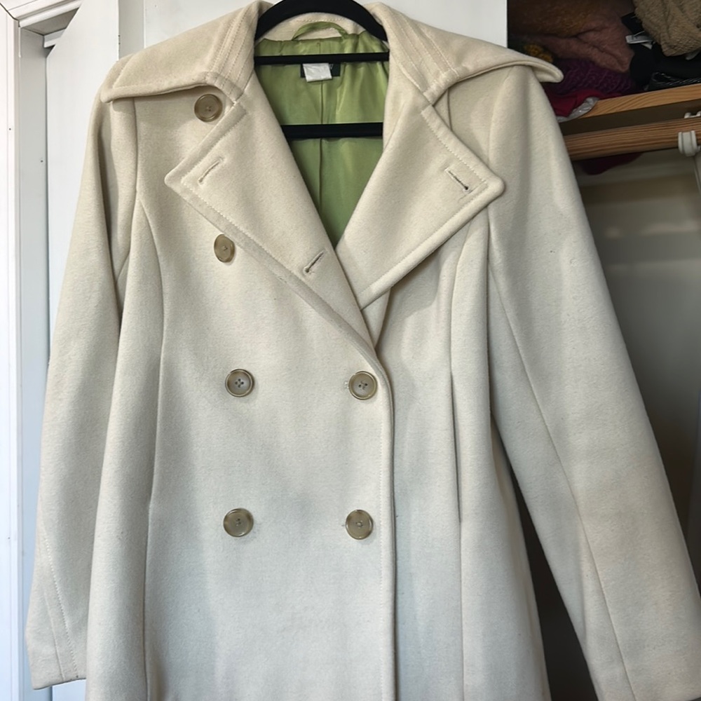 J.Crew beige 100% wool coat
